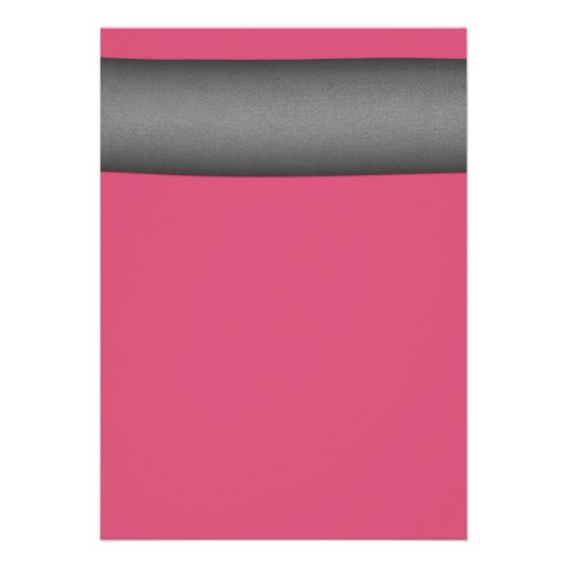 Pink and Grey Floral Damask Wedding Invitation