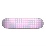 Pink and Lavender Cute Geometric Patterns Custom Skate Board