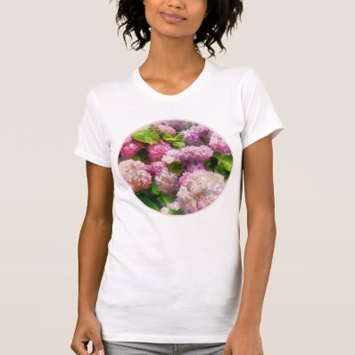 Pink And Lavender Hydrangea T Shirts