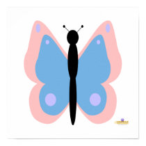 Pink And Light Blue Butterfly posters