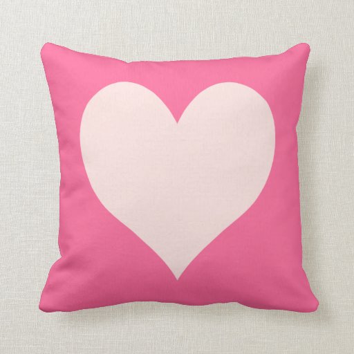 Pink and Misty Rose Heart Throw Pillow Zazzle
