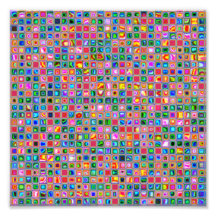 Pink And Multicolored Textured Tiles Pattern Photo