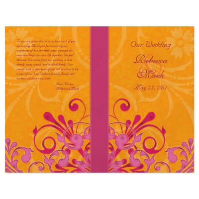 Ampersand wedding program