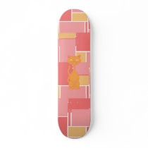 Pink and Orange and Cat skateboards