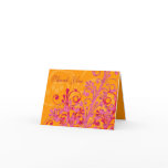 Pink and Orange Floral Wedding Thank You Card