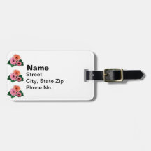 Pink and Orange Gerbera Daisies Luggage Tags
