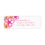 Pink and Orange Wild Flowers Return Address Label