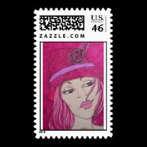 pink and pleased stamps