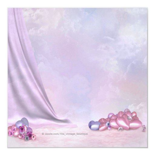 Pink and Purple African American Baby Girl Shower Custom Invites