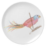 Pink and purple Bird Party Plates