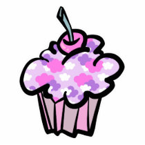 pink and purple clouds cupcake photo sculptures