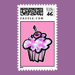 pink and purple clouds cupcake