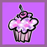pink and purple clouds cupcake