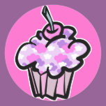 pink and purple clouds cupcake