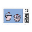 Pink and Purple Cupcake Postage stamp