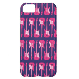 Pink and Purple Electric Guitars Punk Rock iPhone 5C Cases