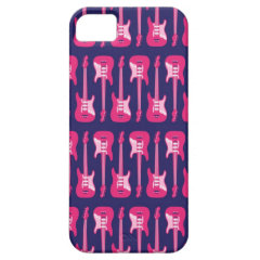 Pink and Purple Electric Guitars Punk Rock iPhone 5 Case