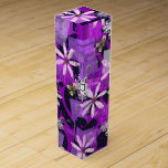 Pink and Purple Flower Art Wine Bottle Boxes