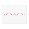 Pink and Purple Flower Border postcards