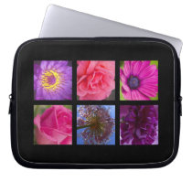 Pink and Purple Flowers Computer Sleeve