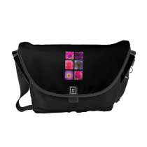 Pink and Purple Flowers Commuter Bag