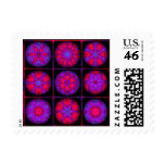Pink and Purple Fractal Collage Postage Stamps