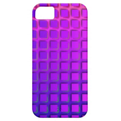 Pink and Purple Funky Squares Pattern iPhone 5 Case