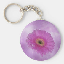 Pink and purple Gerber Daisy Keychains