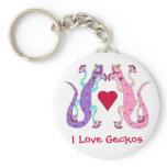 Pink and Purple Girly Geckos keychains