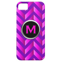 Pink and Purple Gradient Chevron Monogram iPhone 5 Covers