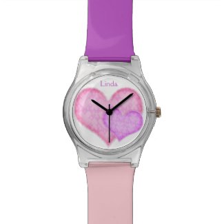 Pink and Purple Hearts Watch