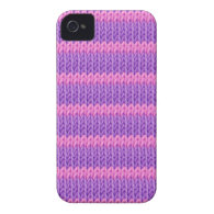 Pink and Purple Knit iPhone 4 Case-Mate Case