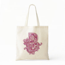 PINK AND PURPLE LETTER B MONOGRAMED bags