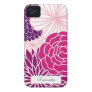 Pink and Purple Mod Floral Iphone 4 Cases