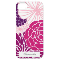 Pink and Purple Contemporary Floral iPhone 5 Case