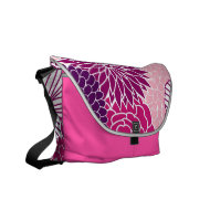 Pink and Purple Mod Floral rickshawmessengerbag