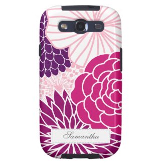 Pink and Purple Mod Floral Samsung Galaxy S3 Case