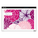 Pink and Purple Mod Florals 17" Laptop Skins