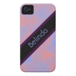 Pink and Purple Mosaic Abstract iPhone 4 Cases
