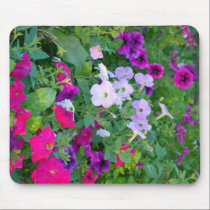 Pink and Purple Petunias Mousepad mousepads
