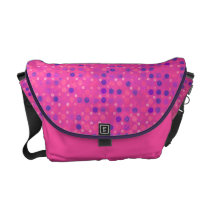 Pink and Purple Polka Dots Messenger Bag