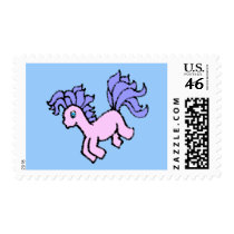 Pink and Purple Pony Stamp by BirthdayStampStore Pink and Purple Pony Stamp
