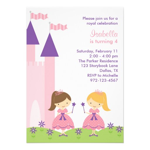 Pink and Purple Princess Invitation