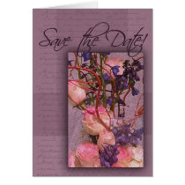 Pink and purple Save the date cards by perfectpostage Pink and purple Save the date cards