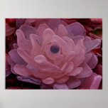 Pink and Purple Sea Glass Flower Print