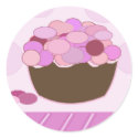 Pink and Purple Smartie Cupcake stickers