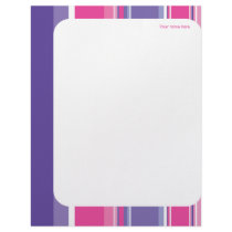 pink and purple stripes letterhead letterhead