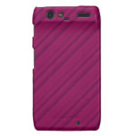 Pink and purple stripes pattern motorola droid RAZR cover