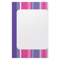 pink and purple stripes stationery
