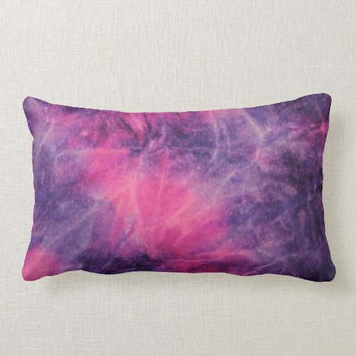 Pink and purple tie dye throw pillow Zazzle